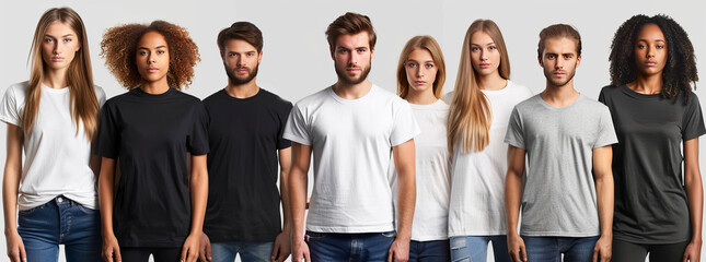 a website banner for a custom t-shirt company, white background,generative ai
