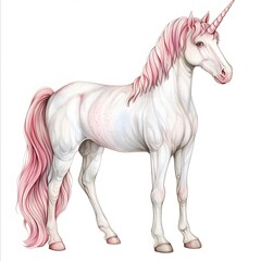 Watercolor Illustration of a Unicorn