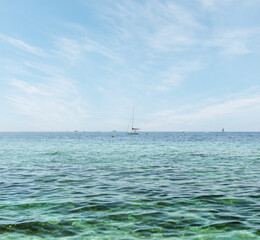 Aerial view of sailboats at sea - 769156511