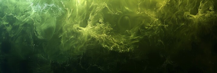 An atmospheric radioactive glow texture, with eerie green and yellow hues blending into darkness, capturing the hazardous beauty of irradiated zones created with Generative AI Technology - obrazy, fototapety, plakaty