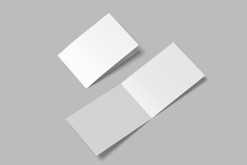 Landscape bifold brochure mockups