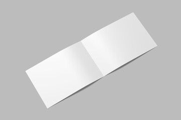 	
Opened landscape bifold brochure mockup