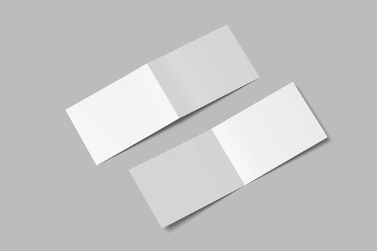A4 size landscape bifold brochure mockups