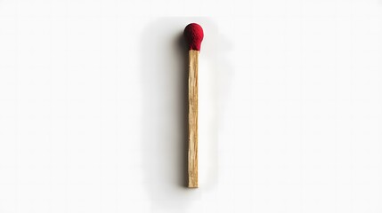 Matchstick isolated on a white background