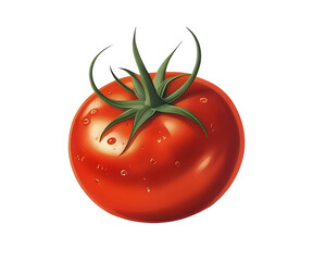 Illustration of tomato, transparent background, png