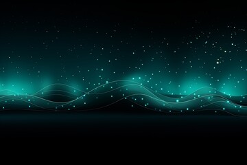 dark background illustration with turquoise fluorescent lines, in the style of realistic turquoise skies, rollerwave