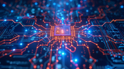 close up of electronic circuit board background