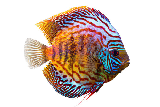 discus fish, cutout, png isolated transparent background