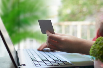 Online Shopping with Computer and Credit Card