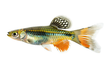 guppy fish, cutout, png isolated transparent background
