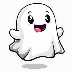 Simple Illustration of an Adorable Ghost




