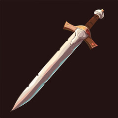 Sword medieval weapon cartoon vector illustration 