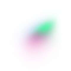 Holographic blurry gradient shape on transparent background