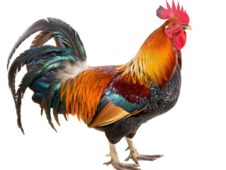 rhode island red rooster, cutout, png isolated transparent background
