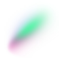 Holographic blurry gradient shape on transparent background