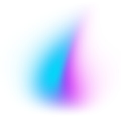 Holographic blurry gradient shape on transparent background