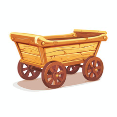 Fototapeta na wymiar Toy wagon cartoon vector illustration isolated 