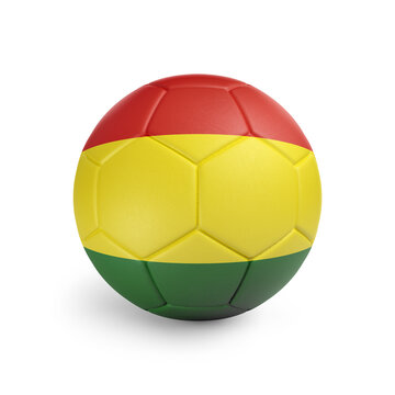 recommend clip art: Soccer ball with Bolivia team flag, isolated on white background