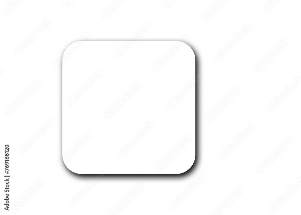 Poster Realistic rounded shadow effect on transparent background