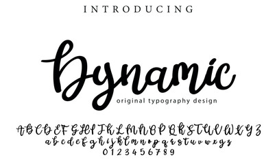 Dynamic Font Stylish brush painted an uppercase vector letters, alphabet, typeface