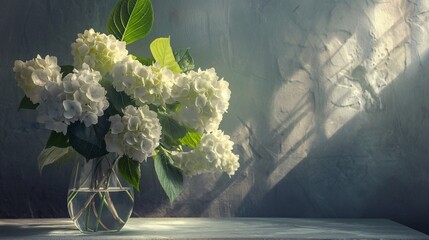 Still life with a beautiful bouquet of pink and blue hydrangea flowers. holiday or wedding background with copy space
