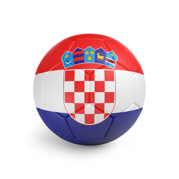 recommend clip art: Soccer ball with Croatia team flag, isolated on white background
