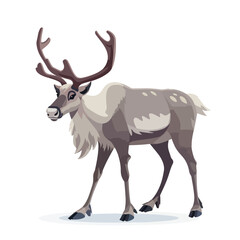 Wild reindeer animal nature icon vector illustration