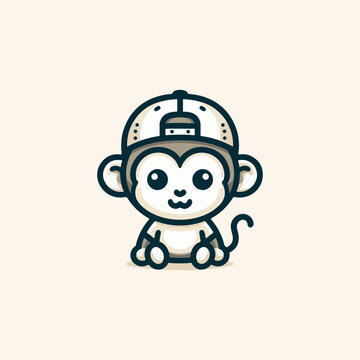 A Monkey's Fashion Statement with a Cap