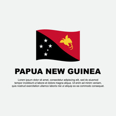 Papua New Guinea Flag Background Design Template. Papua New Guinea Independence Day Banner Social Media Post. Papua New Guinea Background