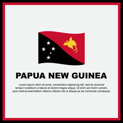 Obraz na płótnie Canvas Papua New Guinea Flag Background Design Template. Papua New Guinea Independence Day Banner Social Media Post. Papua New Guinea Banner