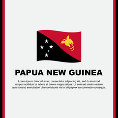 Obraz na płótnie Canvas Papua New Guinea Flag Background Design Template. Papua New Guinea Independence Day Banner Social Media Post. Papua New Guinea Cartoon