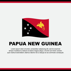 Papua New Guinea Flag Background Design Template. Papua New Guinea Independence Day Banner Social Media Post. Papua New Guinea Design