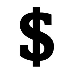 Dollar sign icon on a Transparent Background