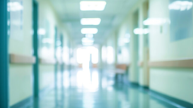 blur image background of corridor in hospital or clinic. Generative Ai