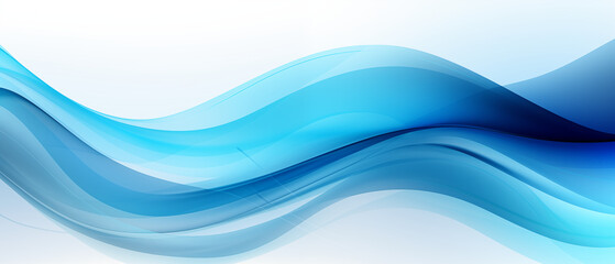 Dynamic Blue Wave Abstract Design for Artistic Background
