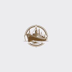 Fototapeta na wymiar Ship Vector Illustration. Pirate boat. sailboat. Ship Shipping, Transportation by sea. 