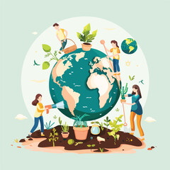 World Environment Day with People are taking care o