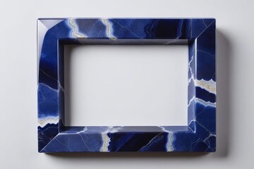 Stylish Blue and White Marble Frame