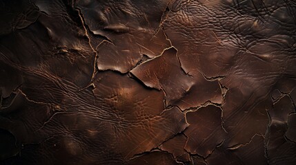 A distressed leather texture, reminiscent of the worn-out armor and gear used by the survivors, offering a rugged and durable background created with Generative AI Technology