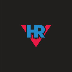 letter hrv simple colorful logo vector