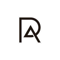 letter ra triangle simple overlap logo vector - obrazy, fototapety, plakaty