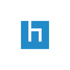 Obraz premium letter hw square negative space logo vector