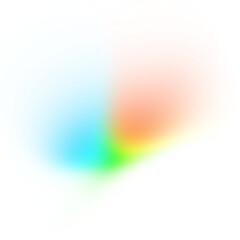 Rainbow gradient design element on transparent background