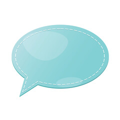 Empty speech bubble icon isolated on a white background.
