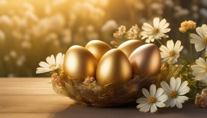 illustration of the easter eggs with flowers