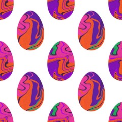 Easter seamless pattern with eggs for wallpaper and fabrics and textiles and packaging and gifts