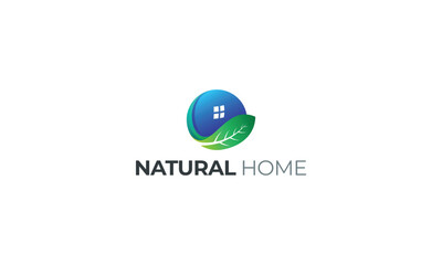 Green Home natural leafy environmental logo