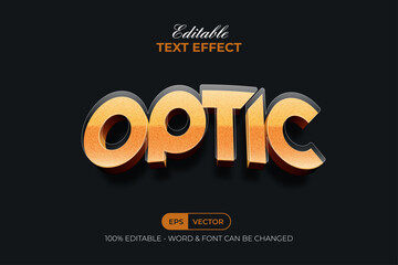 Optic Text Effect 3D Style. Editable Text Effect.