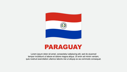 Paraguay Flag Abstract Background Design Template. Paraguay Independence Day Banner Social Media Vector Illustration. Paraguay Background