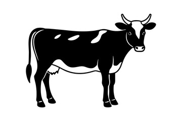 cow silhouette vector illustration